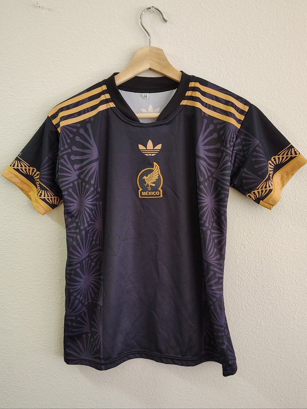 Adidas 2025 Mexico National Team "De Oro" Special Edition Soccer Jersey- Kids 14